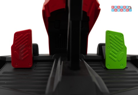 Gokart Fast 3 z driftem na akumulator - czerwony, 2x150W 24V/14Ah, radio, LED, pasy, EVA, BT [BDM0933]