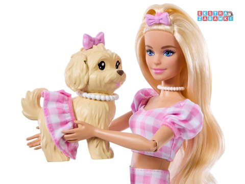 Mattel Lalka Barbie Twining Looks na spacerze z pieskiem [ZA6701]