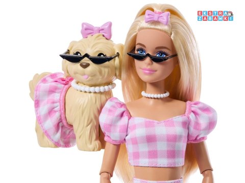 Mattel Lalka Barbie Twining Looks na spacerze z pieskiem [ZA6701]