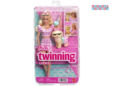 Mattel Lalka Barbie Twining Looks na spacerze z pieskiem [ZA6701]
