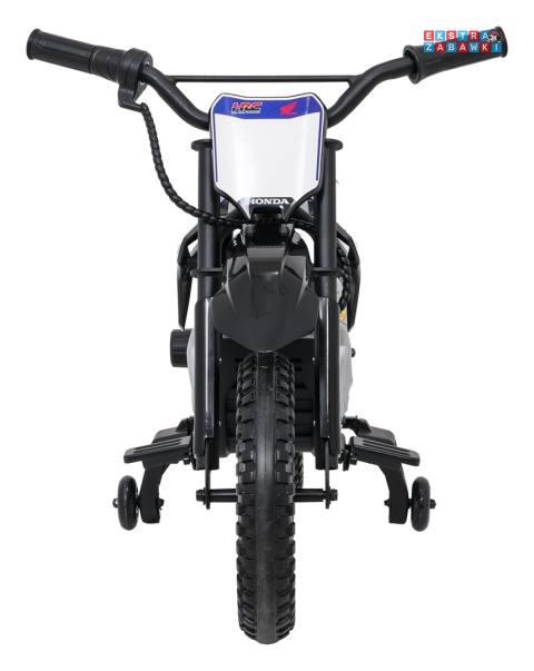 Motor HONDA CFR450R na akumulator - czarno-niebieski, 1x35W 12V/7Ah, EVA, amortyzator z tyłu, ekoskóra, manetka gazu [A9903]