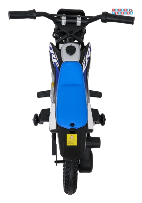 Motor HONDA CFR450R na akumulator - czarno-niebieski, 1x35W 12V/7Ah, EVA, amortyzator z tyłu, ekoskóra, manetka gazu [A9903]