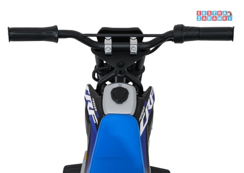 Motor HONDA CFR450R na akumulator - czarno-niebieski, 1x35W 12V/7Ah, EVA, amortyzator z tyłu, ekoskóra, manetka gazu [A9903]