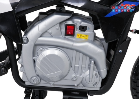 Motor HONDA CFR450R na akumulator - czarno-niebieski, 1x35W 12V/7Ah, EVA, amortyzator z tyłu, ekoskóra, manetka gazu [A9903]