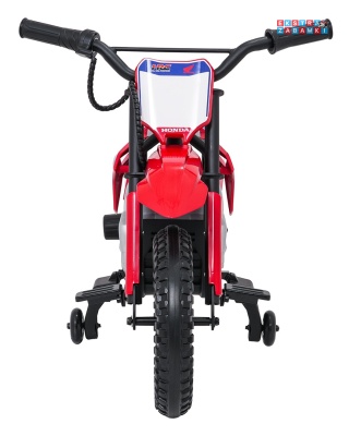 Motor HONDA CFR450R na akumulator - czerwony, 1x35W 12V/7Ah, EVA, amortyzator z tyłu, ekoskóra, manetka gazu [A9903]