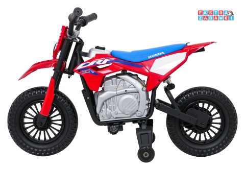 Motor HONDA CFR450R na akumulator - czerwony, 1x35W 12V/7Ah, EVA, amortyzator z tyłu, ekoskóra, manetka gazu [A9903]