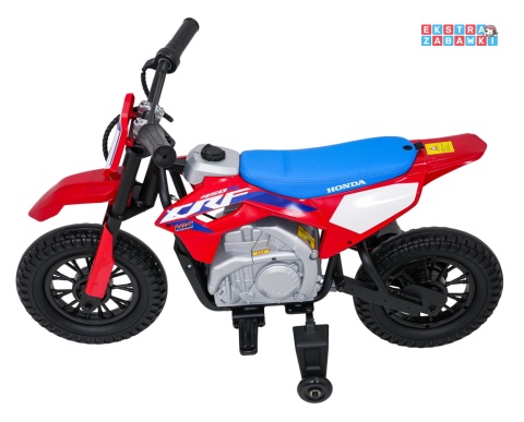 Motor HONDA CFR450R na akumulator - czerwony, 1x35W 12V/7Ah, EVA, amortyzator z tyłu, ekoskóra, manetka gazu [A9903]
