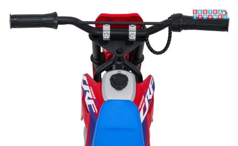 Motor HONDA CFR450R na akumulator - czerwony, 1x35W 12V/7Ah, EVA, amortyzator z tyłu, ekoskóra, manetka gazu [A9903]