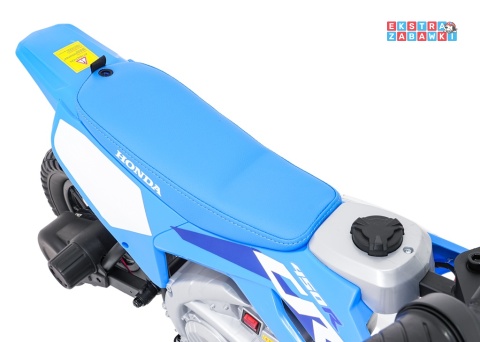 Motor HONDA CFR450R na akumulator - niebieski, 1x35W 12V/7Ah, EVA, amortyzator z tyłu, ekoskóra, manetka gazu [A9903]