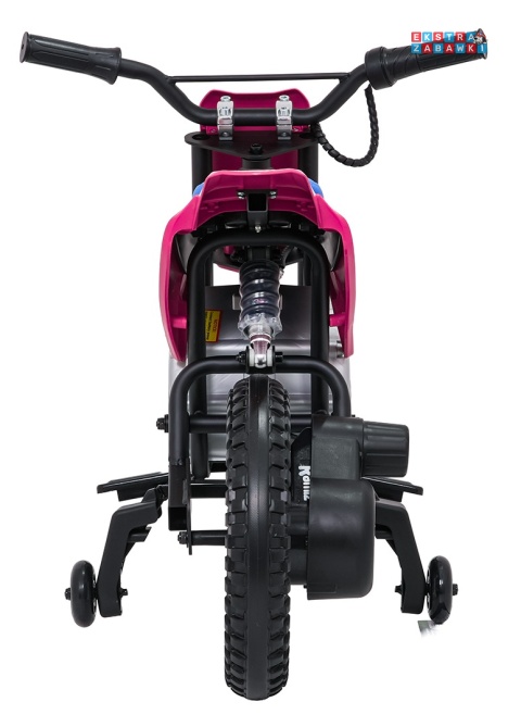 Motor HONDA CFR450R na akumulator - różowy, 1x35W 12V/7Ah, EVA, amortyzator z tyłu, ekoskóra, manetka gazu [A9903]