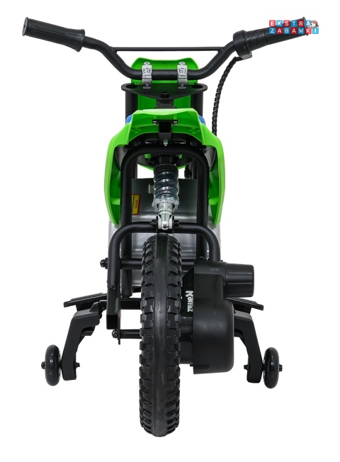 Motor HONDA CFR450R na akumulator - zielony, 1x35W 12V/7Ah, EVA, amortyzator z tyłu, ekoskóra, manetka gazu [A9903]