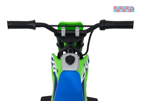 Motor HONDA CFR450R na akumulator - zielony, 1x35W 12V/7Ah, EVA, amortyzator z tyłu, ekoskóra, manetka gazu [A9903]