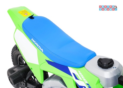 Motor HONDA CFR450R na akumulator - zielony, 1x35W 12V/7Ah, EVA, amortyzator z tyłu, ekoskóra, manetka gazu [A9903]