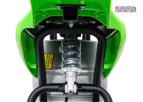 Motor HONDA CFR450R na akumulator - zielony, 1x35W 12V/7Ah, EVA, amortyzator z tyłu, ekoskóra, manetka gazu [A9903]