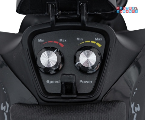 Motor PIT BIKE na akumulator - czerwony, 1x1000W 36V/10.4Ah Li-ion, pompowane koła, ekoskóra, kluczyki [HP116E]