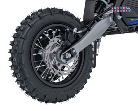 Motor PIT BIKE na akumulator - niebieski, 1x1000W 36V/10.4Ah Li-ion, pompowane koła, ekoskóra, kluczyki [HP116E]