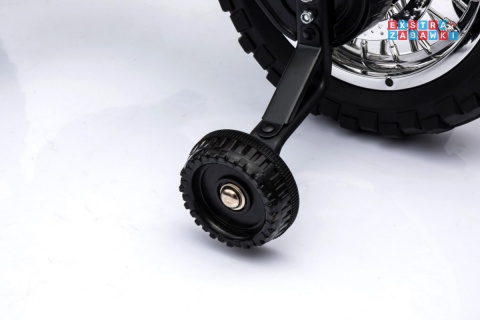 Motorek Cross na akumulator - czerwony, 6V/4.5Ah, gaz w rączce, dźwięki, LED, kółka boczna [BDM0912]