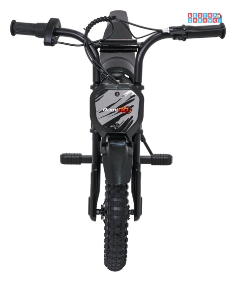 Motorek SHARK na akumulator - czarny, 1x150W 12V/4Ah Li-ion, do 15km/h, pompowane opony, hamulec bębnowy [HP02E]