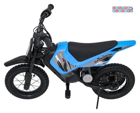 Motorek SHARK na akumulator - niebieski, 1x150W 12V/4Ah Li-ion, do 15km/h, pompowane opony, hamulec bębnowy [HP02E]