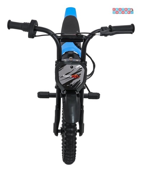 Motorek SHARK na akumulator - niebieski, 1x150W 12V/4Ah Li-ion, do 15km/h, pompowane opony, hamulec bębnowy [HP02E]