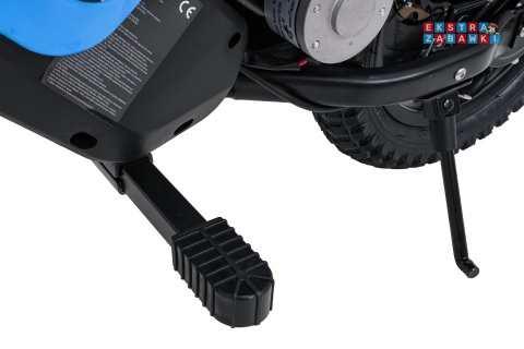 Motorek SHARK na akumulator - niebieski, 1x150W 12V/4Ah Li-ion, do 15km/h, pompowane opony, hamulec bębnowy [HP02E]