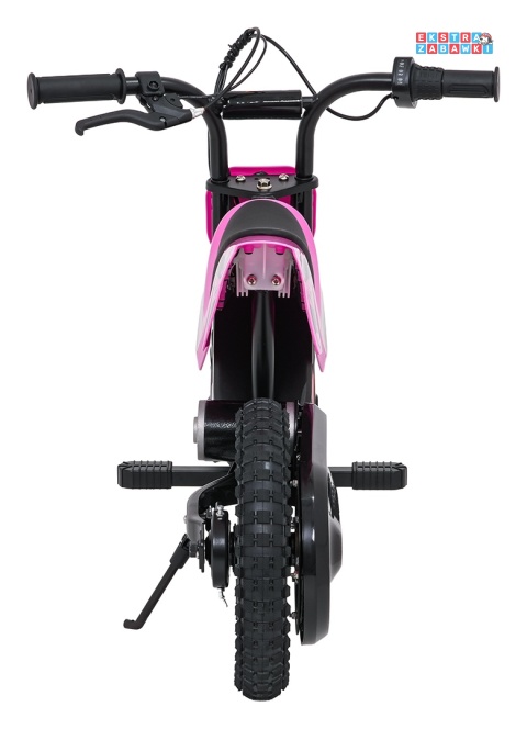 Motorek SHARK na akumulator - różowy, 1x150W 12V/4Ah Li-ion, do 15km/h, pompowane opony, hamulec bębnowy [HP02E]