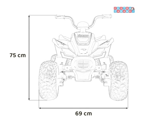 Quad Mclaren Racing MCL 35 na akumulator - pomarańczowy, 4x35W 12V/10Ah, pilot, ekoskóra, EVA, MP3 [JL212]