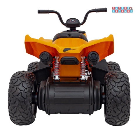 Quad Mclaren Racing MCL 35 na akumulator - pomarańczowy, 4x35W 12V/10Ah, pilot, ekoskóra, EVA, MP3 [JL212]