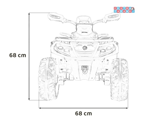Quad CAN-AM Outlander na akumulator - różowy, 4x45W 12V/14Ah, pilot, LED, koła EVA [CA005.2.4GHZ]