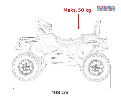 Quad CAN-AM Outlander na akumulator - różowy, 4x45W 12V/14Ah, pilot, LED, koła EVA [CA005.2.4GHZ]
