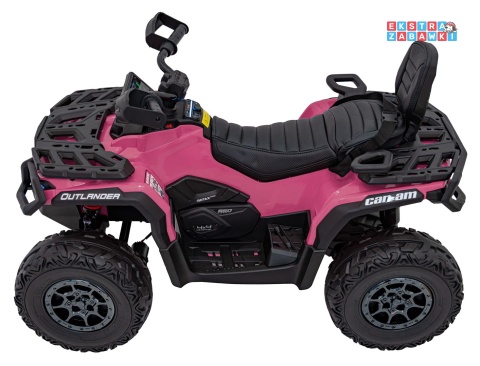 Quad CAN-AM Outlander na akumulator - różowy, 4x45W 12V/14Ah, pilot, LED, koła EVA [CA005.2.4GHZ]