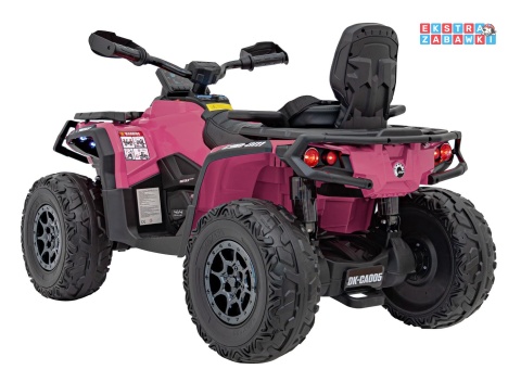 Quad CAN-AM Outlander na akumulator - różowy, 4x45W 12V/14Ah, pilot, LED, koła EVA [CA005.2.4GHZ]