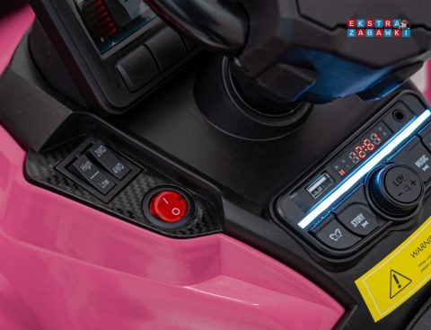 Quad CAN-AM Outlander na akumulator - różowy, 4x45W 12V/14Ah, pilot, LED, koła EVA [CA005.2.4GHZ]