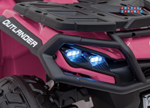 Quad CAN-AM Outlander na akumulator - różowy, 4x45W 12V/14Ah, pilot, LED, koła EVA [CA005.2.4GHZ]