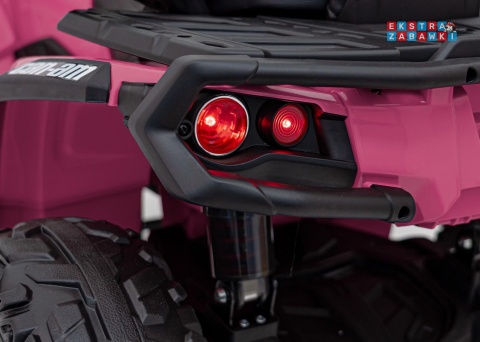Quad CAN-AM Outlander na akumulator - różowy, 4x45W 12V/14Ah, pilot, LED, koła EVA [CA005.2.4GHZ]