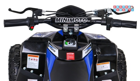 Quad HIPERFECT na akumulator - niebieski, 1x1000W 48V/12Ah, silnik bezszczotkowy, pompowane opony, ekoskóra [ATV-11E]