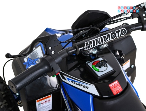 Quad HIPERFECT na akumulator - niebieski, 1x1000W 48V/12Ah, silnik bezszczotkowy, pompowane opony, ekoskóra [ATV-11E]