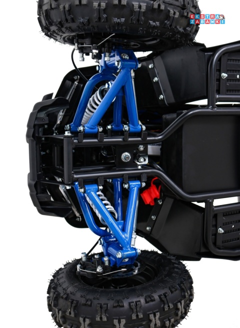 Quad HIPERFECT na akumulator - niebieski, 1x1000W 48V/12Ah, silnik bezszczotkowy, pompowane opony, ekoskóra [ATV-11E]