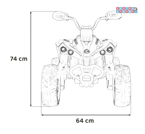 Quad Maverick ATV na akumulator - beżowy, 2x200W 24V/5Ah, EVA, ekoskóra, LED, pokrowiec [DK-CA002]