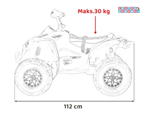 Quad Maverick ATV na akumulator - beżowy, 2x200W 24V/5Ah, EVA, ekoskóra, LED, pokrowiec [DK-CA002]