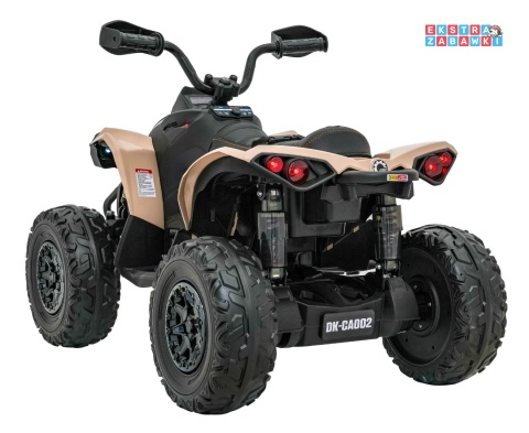 Quad Maverick ATV na akumulator - beżowy, 2x200W 24V/5Ah, EVA, ekoskóra, LED, pokrowiec [DK-CA002]