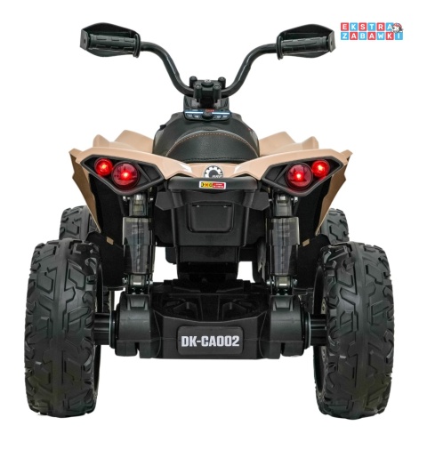 Quad Maverick ATV na akumulator - beżowy, 2x200W 24V/5Ah, EVA, ekoskóra, LED, pokrowiec [DK-CA002]