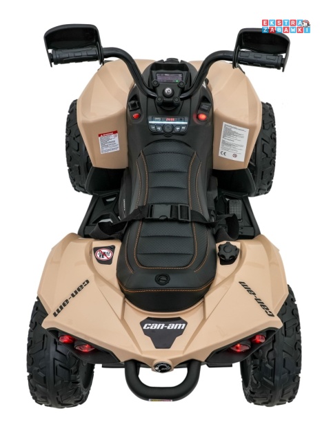 Quad Maverick ATV na akumulator - beżowy, 2x200W 24V/5Ah, EVA, ekoskóra, LED, pokrowiec [DK-CA002]