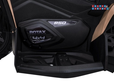 Quad Maverick ATV na akumulator - beżowy, 2x200W 24V/5Ah, EVA, ekoskóra, LED, pokrowiec [DK-CA002]
