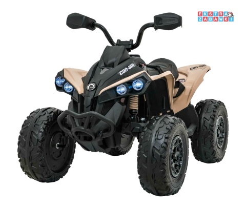 Quad Maverick ATV na akumulator - beżowy, 2x200W 24V/5Ah, EVA, ekoskóra, LED, pokrowiec [DK-CA002]