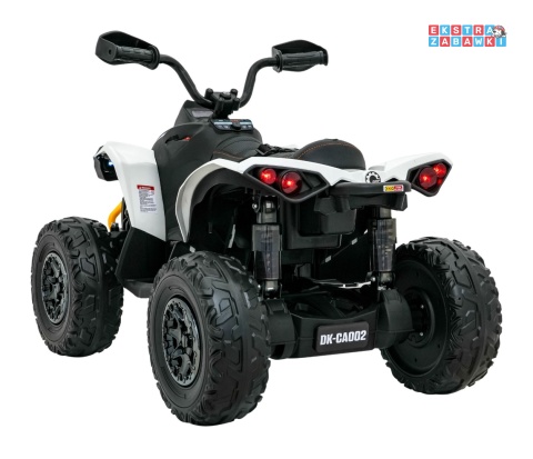 Quad Maverick ATV na akumulator - biały, 2x200W 24V/5Ah, EVA, ekoskóra, LED, pokrowiec [DK-CA002]
