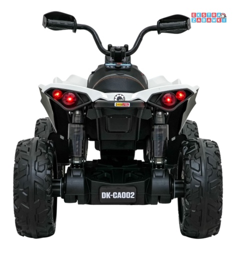 Quad Maverick ATV na akumulator - biały, 2x200W 24V/5Ah, EVA, ekoskóra, LED, pokrowiec [DK-CA002]