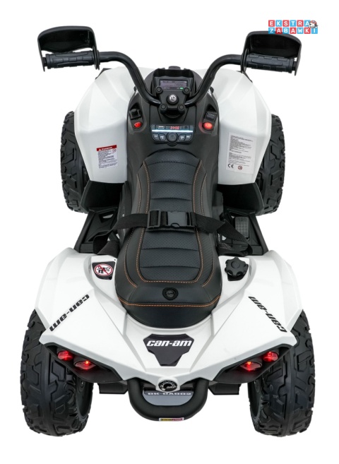 Quad Maverick ATV na akumulator - biały, 2x200W 24V/5Ah, EVA, ekoskóra, LED, pokrowiec [DK-CA002]