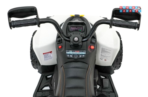 Quad Maverick ATV na akumulator - biały, 2x200W 24V/5Ah, EVA, ekoskóra, LED, pokrowiec [DK-CA002]