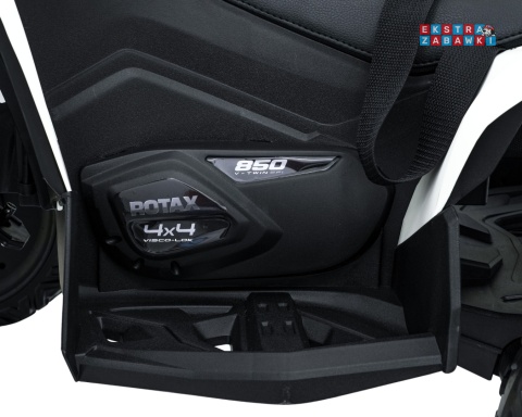 Quad Maverick ATV na akumulator - biały, 2x200W 24V/5Ah, EVA, ekoskóra, LED, pokrowiec [DK-CA002]